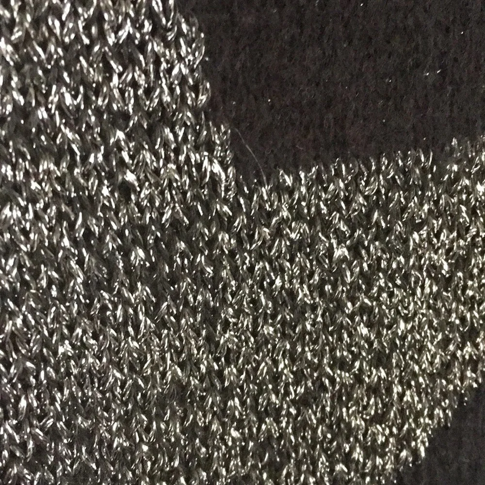 Davi&Dani long cardigan black & silver threads - Picture 6 of 11